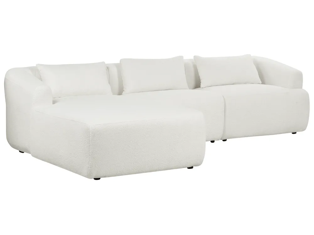 Corner Sofa 3 Seater SVANSELE Boucle Off-White Right Hand_901668