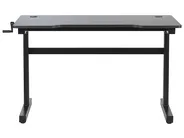 Gaming-Tisch manuell höhenverstellbar DURBIN 120 cm 60 cm RGB LED Schwarz_795368
