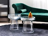Set of 2 Side Tables LAGUNA/CALDERA Transparent_883287