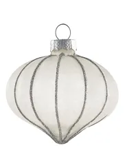 Weihnachtskugel 35er Set SNOWFALL Glas Blau_1028590