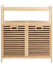 Uitklapbare wasmandkast CEJAR 88 cm Bamboe Lichtbruin_1144740