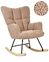 Schaukelsessel OULU Bouclé Sandbeige