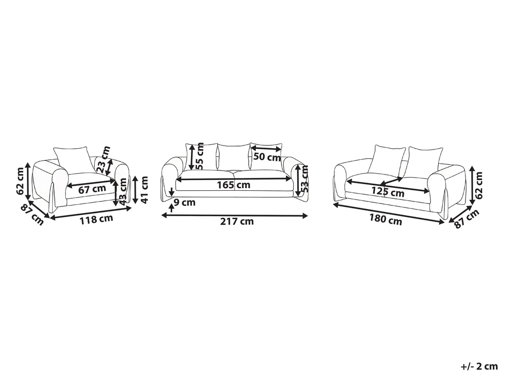 Living Room Set 6 Seater VINLIDEN Boucle Brown_1048556