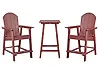 Bistro Set ADIRONDACK Rot
