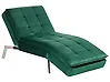 Chaiselongue LOIRET Samtstoff Smaragdgrün