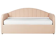 Ausziehbett Bouclé EYBURIE 90 x 200 cm Pfirsichrosa_907134