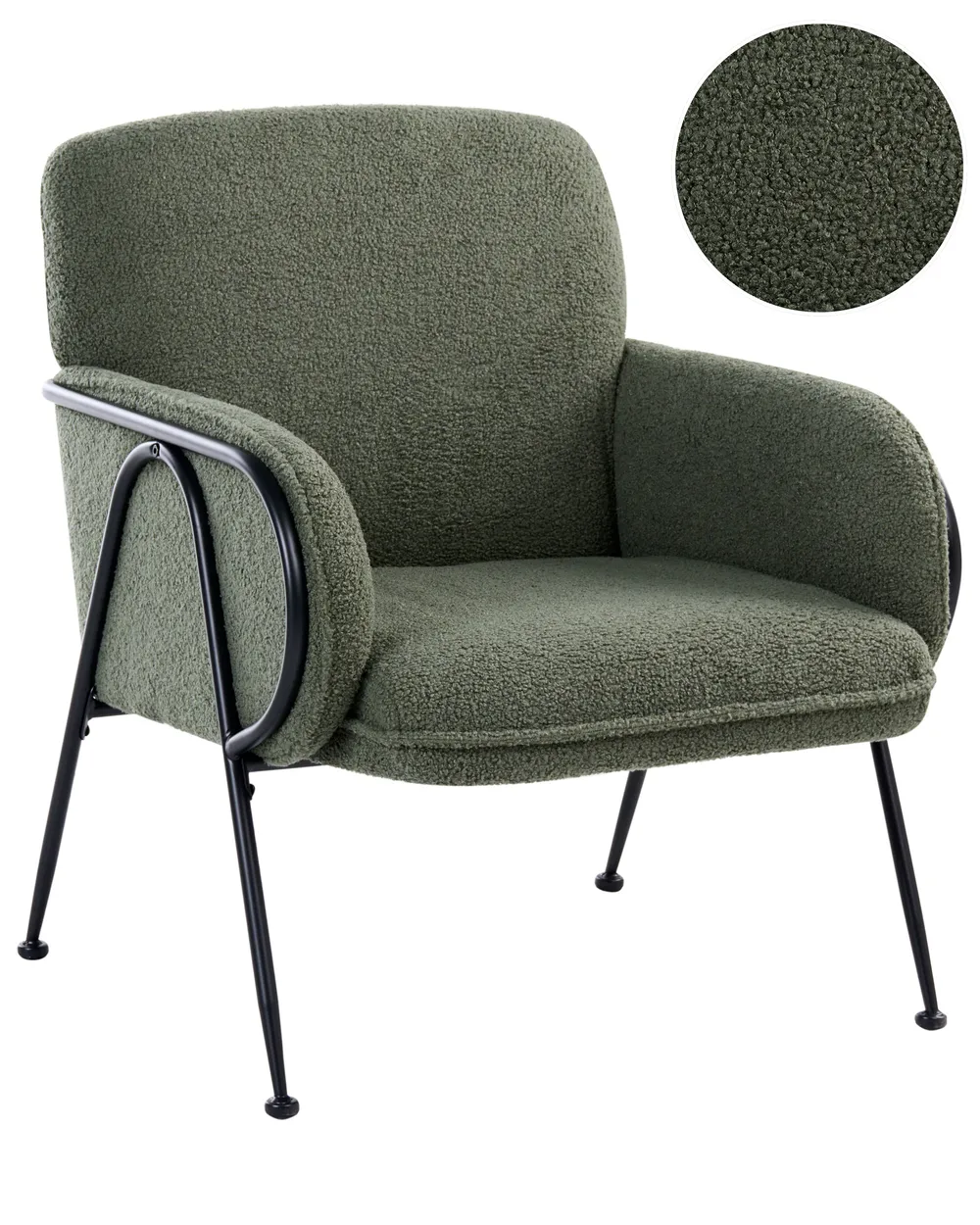 Sessel TRYSNES Bouclé Grün