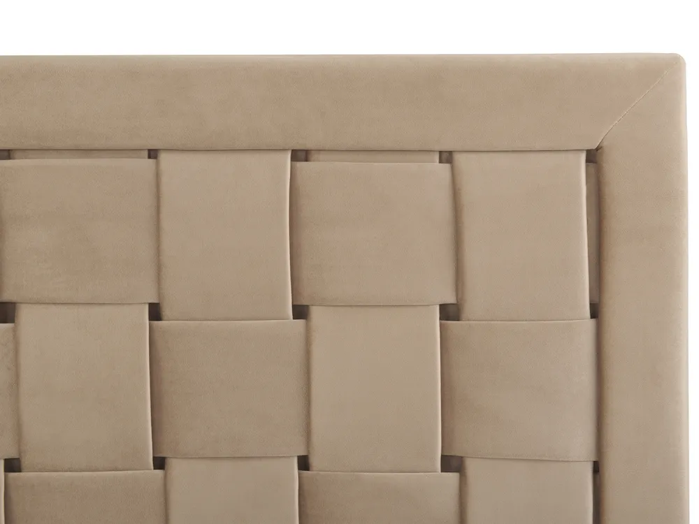 Bed Velvet LIMOUX 180 x 200 cm (EU Super King) Taupe_867206