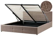 Ottoman Bed MASSOGNES Boucle Taupe 180 x 200 cm_1030478