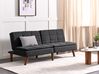 Schlafsofa 3-Sitzer RONNE Stoff Schwarz