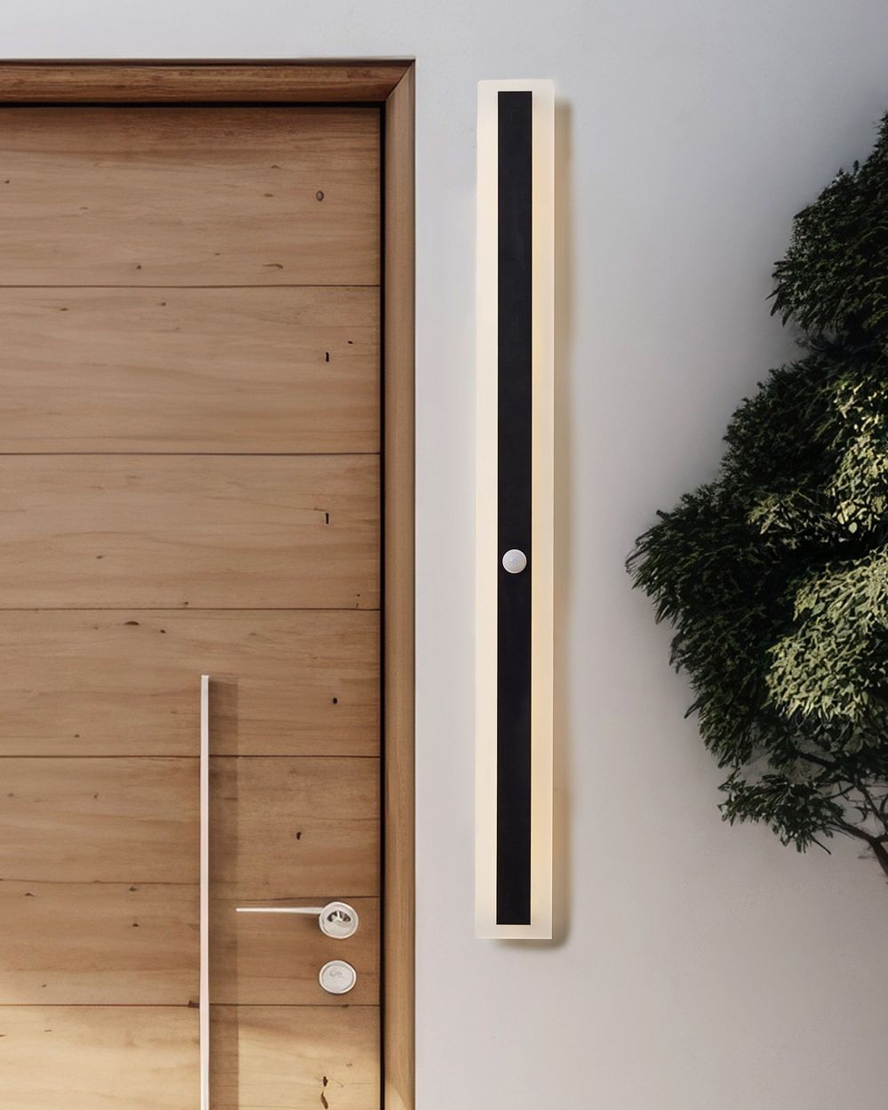 Buiten LED wandlamp SAVANE met bewegingssensor zwart
