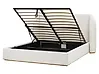 Ottoman Bed MONESTIER Fabric Off-White 160 x 200 cm (EU King Size)