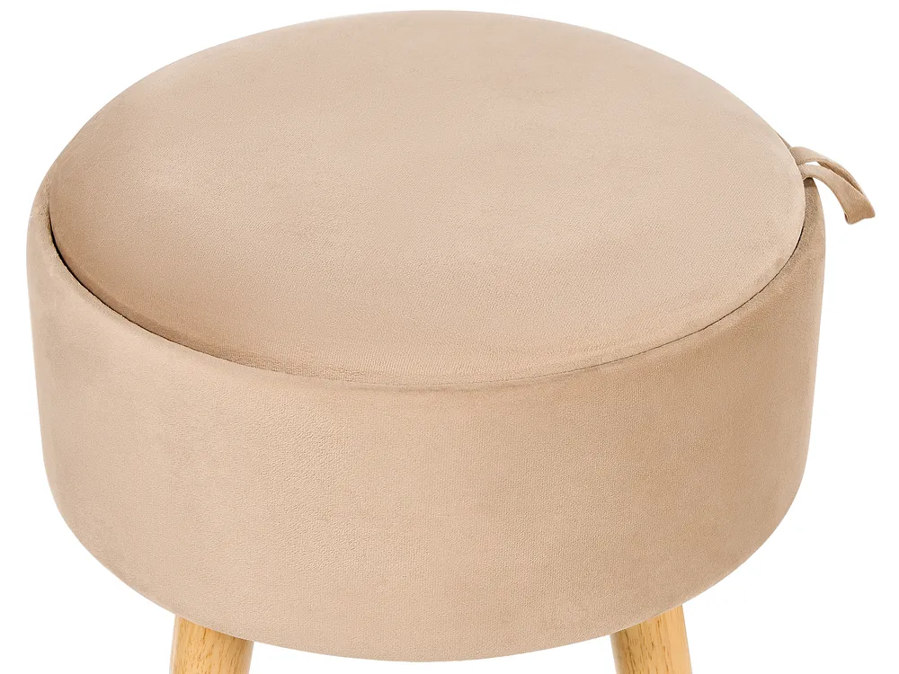 Storage Stool NEELY Velvet Beige_876736