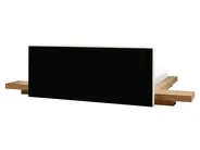 Bett mit LED Kunstleder ZEN 160 x 200 cm Naturfarbene Esche_941335