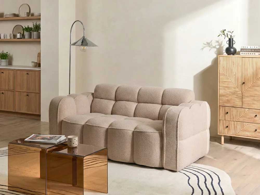 Sofa 2-Sitzer UTANA Bouclé Beige