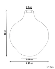 Dekovase KUALU 35 cm Keramik Schwarz_850040