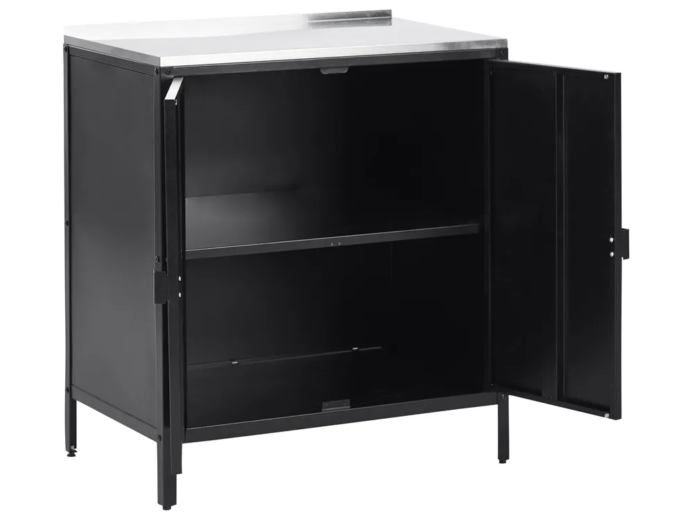 Outdoor-Küche 3er Set VILAMA Schwarz Metall_872549