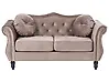 Sofa 2-Sitzer SKIEN Samtstoff Taupe