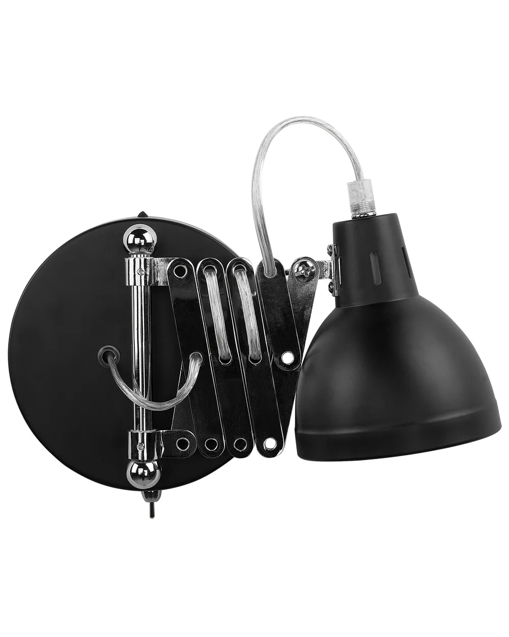Wandlampe HARRINGTON verstellbar Metall Schwarz_731176