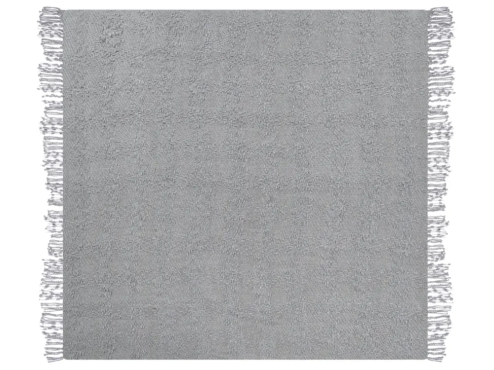 Kuscheldecke VELLA Baumwolle 200 x 220 cm Grau_939512
