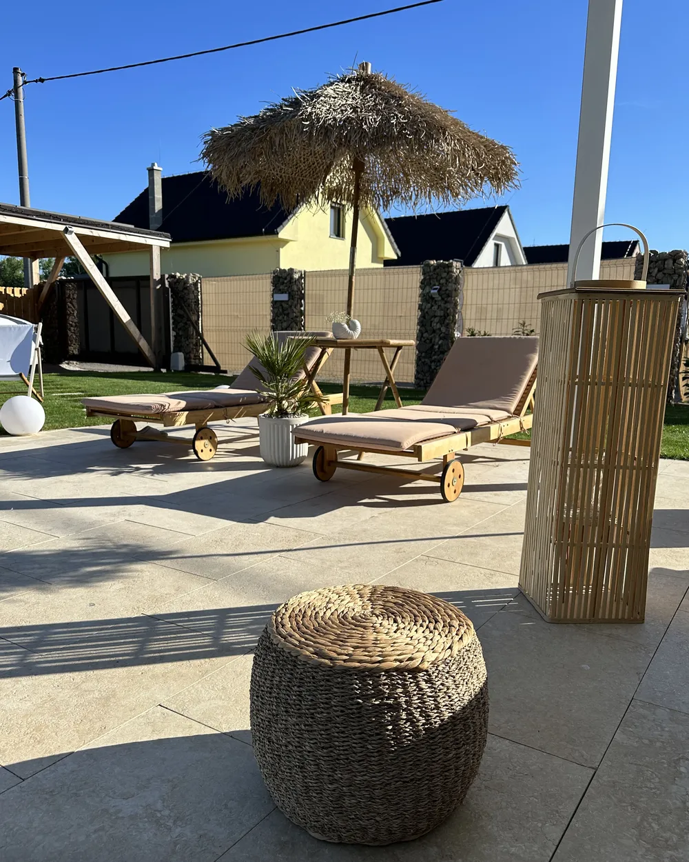 Outdoor Bistrotisch MOLISE 85 cm 85 cm Bambus Hellbraun_926038