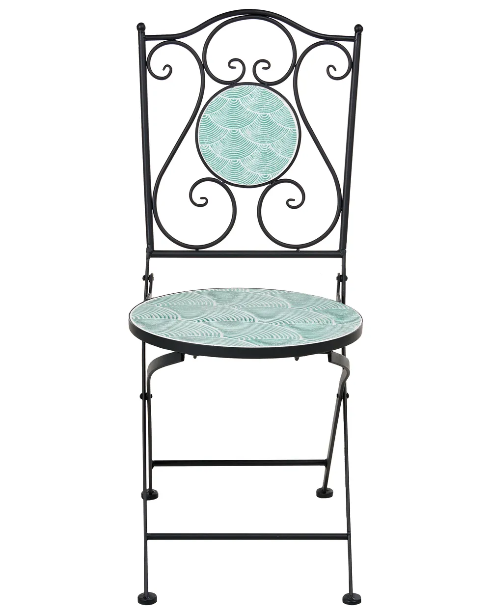 Set of 2 Garden Chairs ANAPO Folding Metal Black_1021762