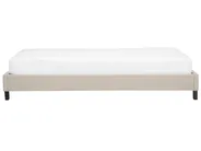 Bed without Headboard Fabric ROANNE 90 x 200 cm (EU Single) Beige_721495