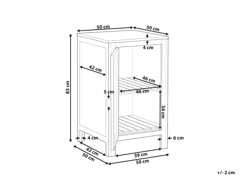 Outdoor-Küchenschrank BRUCOLI Braun Akazienholz_1001147