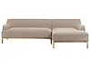 Ecksofa SOSJO Stoff Taupe linksseitig