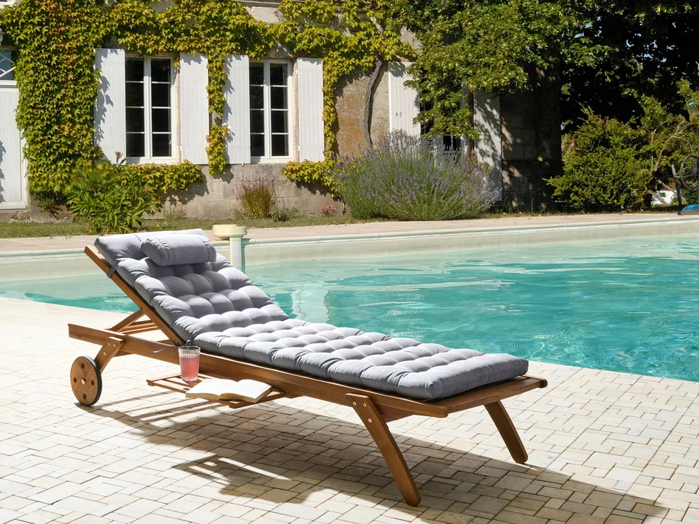 Liegenauflage CESANA PREMIUM 192 x 56 cm Hellgrau