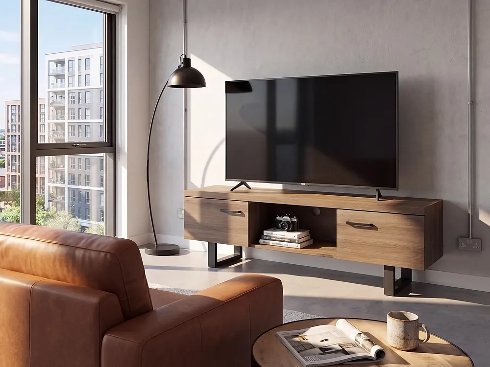 TV Stand TIMBER Dark Brown_1154892