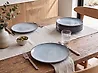 Speiseteller 8er Set JUNIPER Steinzeug Hellblau 28 cm