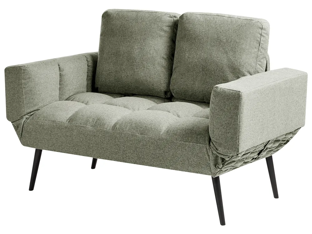 Schlafsofa 2-Sitzer BREKKE Stoff Hellgrün_1068049