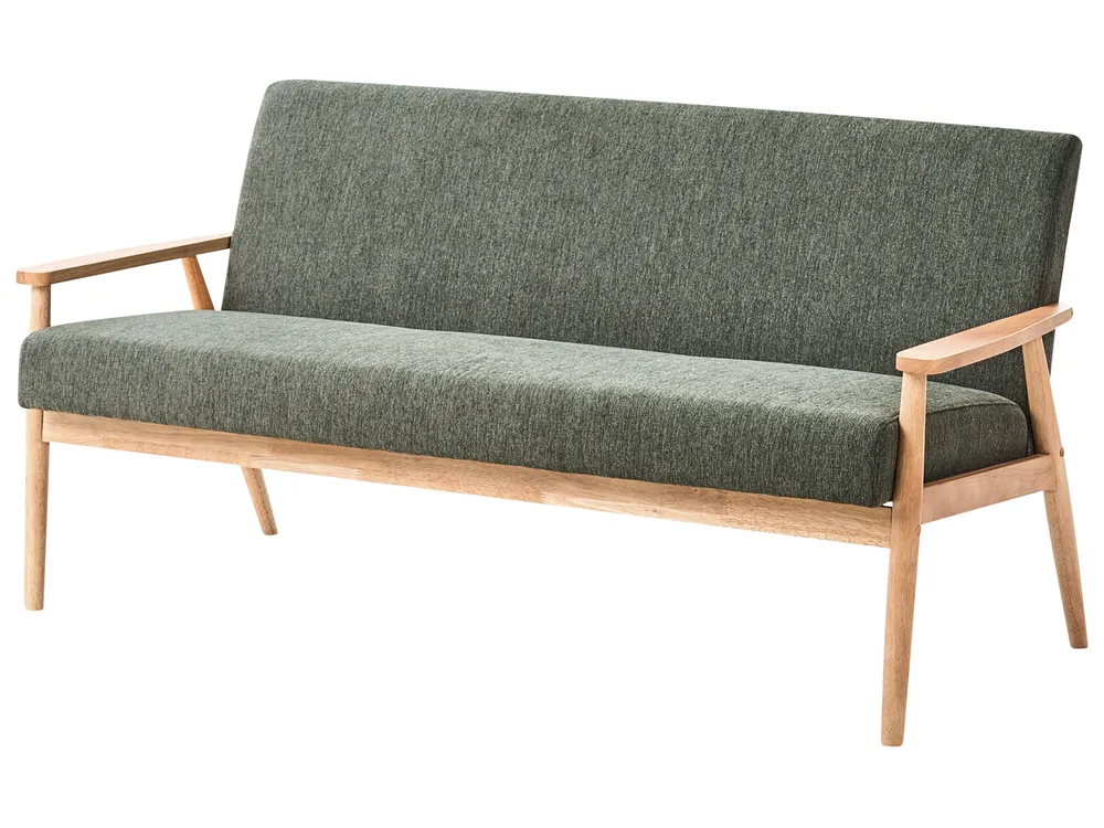 Sofa 3 Seater ESRUM Fabric Light Brown/ Green_1015829