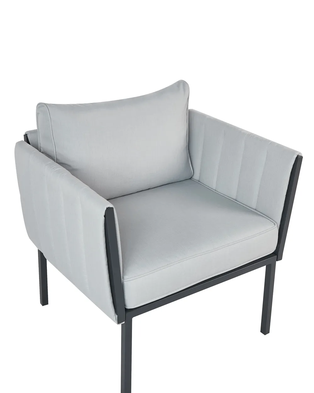 Lounge Set mit Tisch 5-Sitzer SKALA Metall Hellgrau_934651
