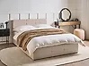 Ottoman Bed MASSOGNES Boucle Beige 140 x 200 cm