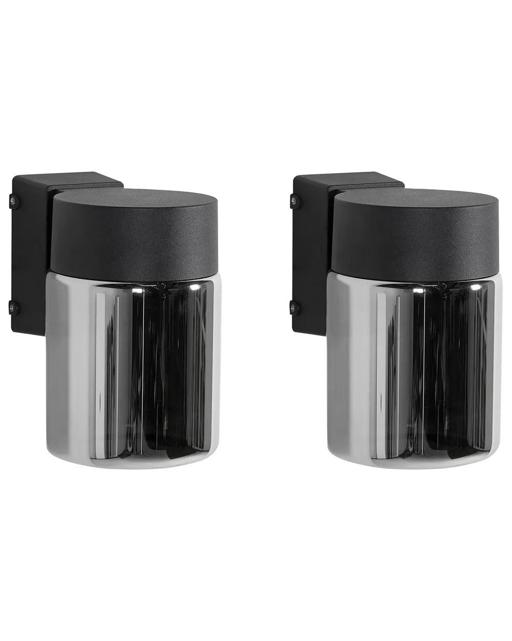 LED Außenwandleuchte 2er Set NEVES Schwarz