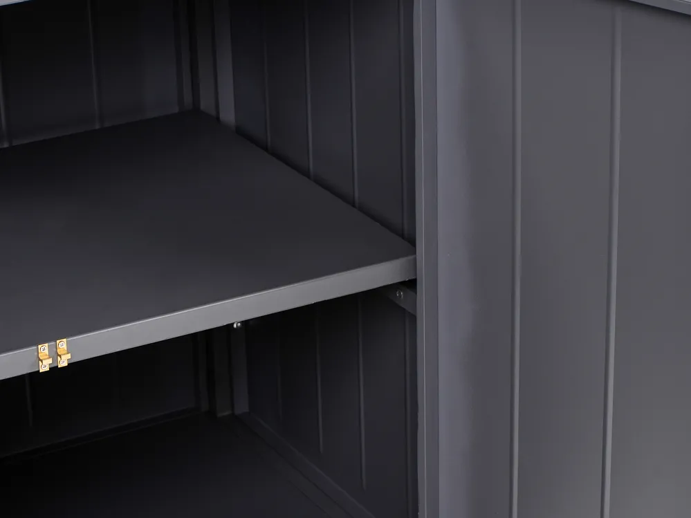 4 Piece Outdoor Kitchen Set with Sink VIGGIANO Grey Metal_981037