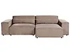 Modul Ecksofa 3-Sitzer HELLNAR Stoff Hellbraun linksseitig