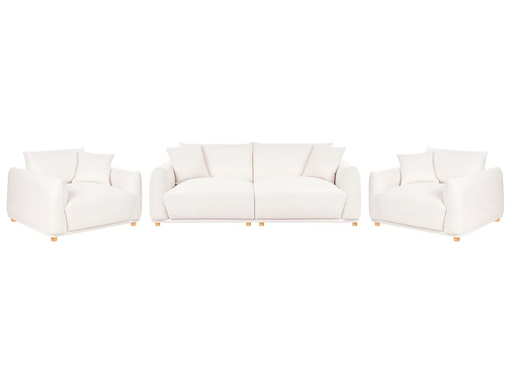 Sofa Set 5-Sitzer JUBEK Stoff Cremeweiß