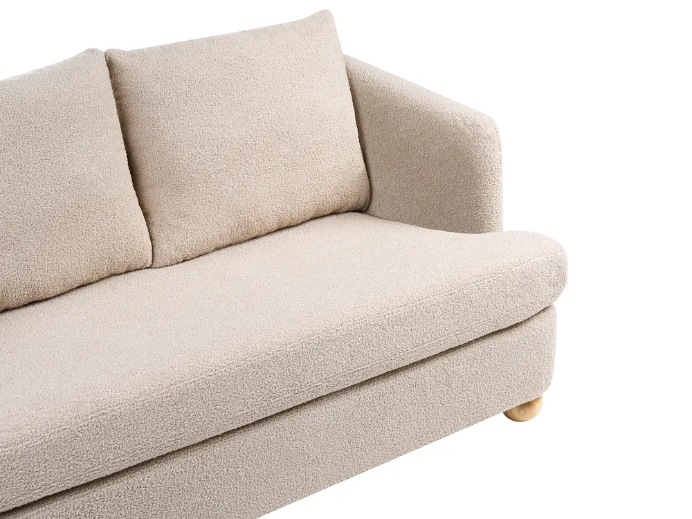 Living Room Set 6 Seater RATTVIK Boucle Beige_1066860