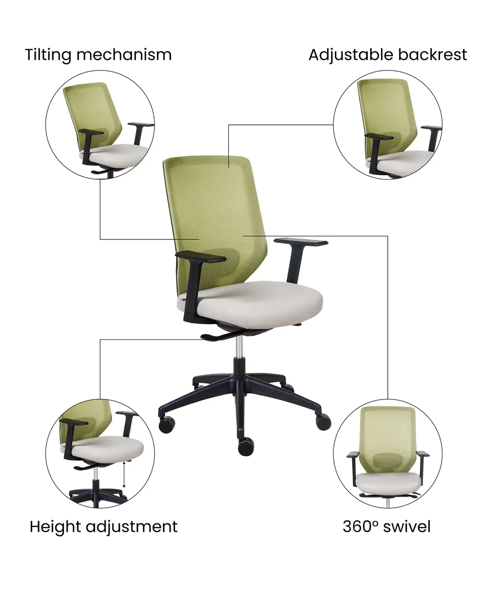 Office Chair VIRTUOSO Light Green_1073401