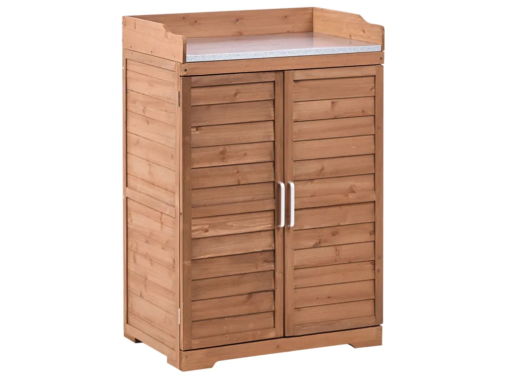 Pflanztisch TEREVILLE 67 cm 100 cm Tannenholz Braun