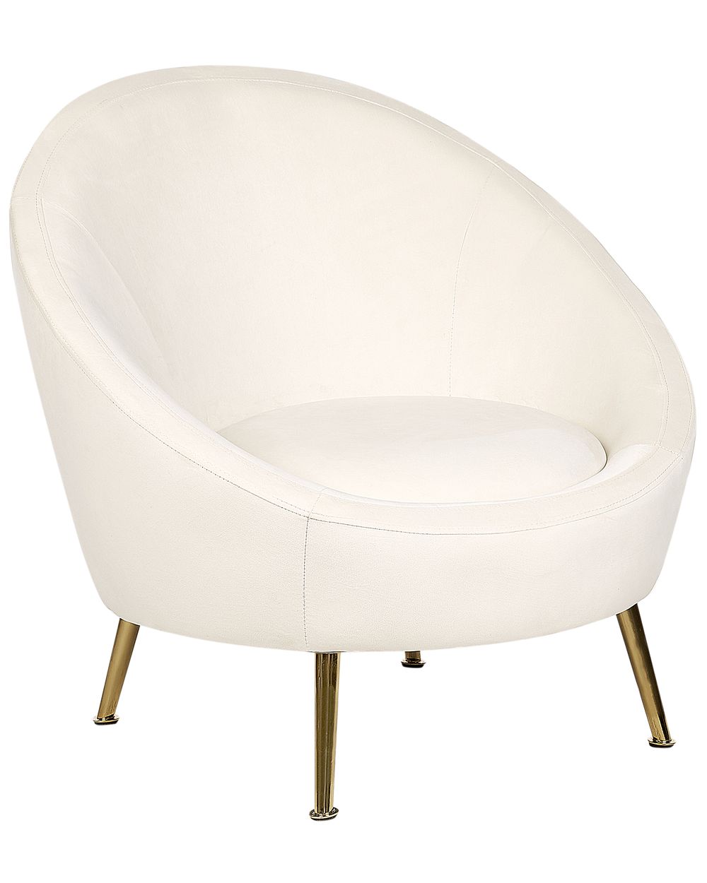 Fauteuil LANGA Fluweel Gebroken wit