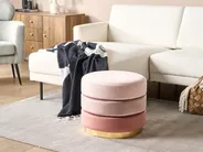Pouf LOUIN Samtstoff Rosa_876674