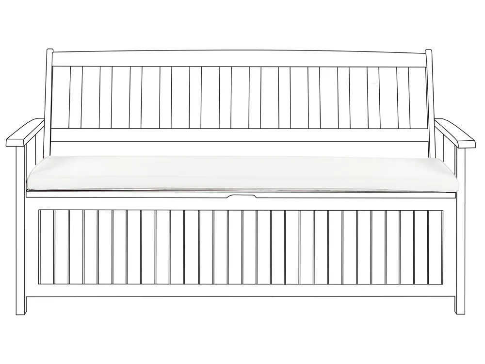 Bankauflage SOVANA 148 x 45 cm Cremeweiß