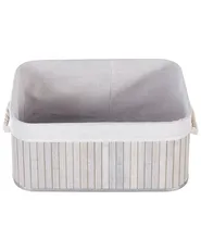 Set od 5 košara TALPE Bambusovo drvo Sivi_849970