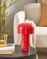 Kabellose LED Tischlampe BESOS mit Dimmer Metall Rot_940969