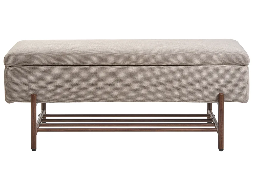 Schuhbank VAIL Stoff Taupe mit Stauraum_1058979