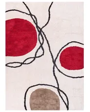 Teppich BOLAT Beige 140 x 200 cm Baumwolle_1004852